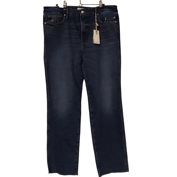 Good American Denim - Good American Good Curve Straight sculpting Denim Jeans Size 15